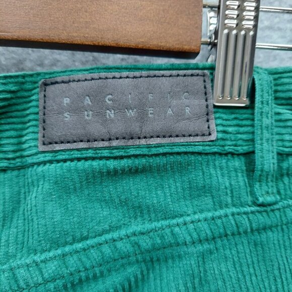 PacSun Womens Green Corduroy Dad Jeans Straight Leg Pants Size 27 Surf Casual - Picture 4 of 9